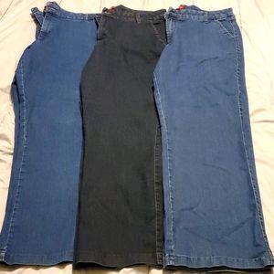 3 Pairs Merona Boot Cut Stretch Jeans 16w 16/18